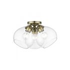 Livex Lighting Catania 46502-01 3-Lumières 180W Laiton antique Plafonnier Semi Encastré