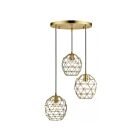 Livex Lighting 46593-01 Geometric 3-Lumières 180W Laiton antique Suspendu