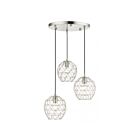 Livex Lighting 46593-91 Geometric 3-Lumières 180W Nickel brossé Suspendu