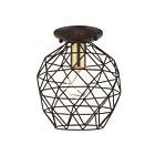 Livex Lighting Geometric 46598-07 1-Lumière 60W Bronze Plafonnier