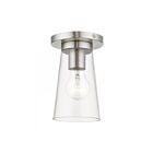 Livex Lighting Cityview 46711-91 1-Lumière 60W Nickel brossé Plafonnier