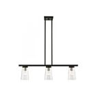 Livex Lighting 46713-04 Cityview 3-lumières 180W Noir avec accents en nickel brossé Lustre
