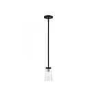 Livex Lighting 46717-04 Cityview 1-Lumière 60W Noir avec accents en nickel brossé Suspendu