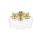 Livex Lighting Willow 46723-12 3-Lumières 120W Laiton satiné Plafonnier
