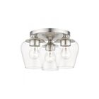 Livex Lighting Willow 46723-91 3-Lumières 120W Nickel brossé Plafonnier
