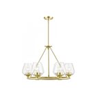 Livex Lighting 46726-12 Willow 6-lumières 360W Laiton satiné Lustre