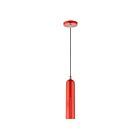 Livex Lighting 46751-72 Ardmore 1-Lumière 60W Rouge brillant avec accents en chrome poli Suspendu