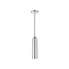 Livex Lighting 46751-91 Ardmore 1-Lumière 60W Nickel brossé avec accents en chrome poli Suspendu