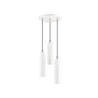 Livex Lighting 46753-69 Ardmore 3-Lumières 180W Blanc brillant avec accents en chrome poli Suspendu