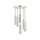 Livex Lighting 46756-91 Ardmore 6-Lumières 360W Nickel brossé avec accents en chrome poli Suspendu