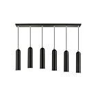 Livex Lighting 46757-68 Ardmore 6-Lumières 360W Noir brillant avec accents en chrome poli Suspendu