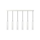 Livex Lighting 46757-69 Ardmore 6-Lumières 360W Finition blanc brillant avec accents en chrome poli Suspendu