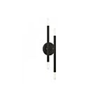 Livex Lighting Soho 46771-04 240W 4-Lumières Noir avec accents de nickel brossé Applique Murale