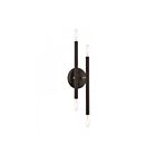 Livex Lighting Soho 46771-07 240W 4-Lumières Bronze avec accents de laiton antique Applique Murale