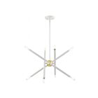 Livex Lighting 46774-12 Soho 8-lumières Blanc avec accents en laiton poli Lustre