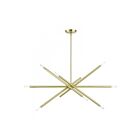 Livex Lighting 46777-46 Soho 10-lumières 600W Laiton satiné Lustre