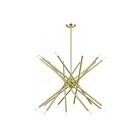Livex Lighting 46779-46 Soho 20-lumières 800W Laiton satiné Lustre