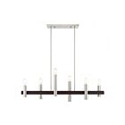 Livex Lighting 46866-91 Helsinki 6-lumières 360W Nickel brossé avec accent bronze Lustre