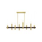 Livex Lighting 46868-12 Helsinki 8-lumières 480W Laiton satiné avec accent bronze Lustre