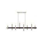 Livex Lighting 46868-91 Helsinki 8-lumières 480W Nickel brossé avec accent bronze Lustre