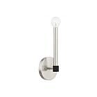 Livex Lighting Karlstad 46881-91 60W 1-Lumière Nickel brossé avec accents noirs Applique Murale