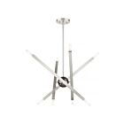 Livex Lighting 46985-91 Monaco 8-lumières 480W Nickel brossé avec accents chromés noirs Lustre