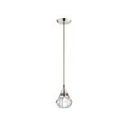 Livex Lighting 47071-35 Brussels 1-Lumière 60W Nickel poli Suspendu