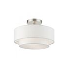 Livex Lighting Meridian 47151-91 2-Lumières 80W Nickel brossé Plafonnier Semi Encastré