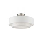 Livex Lighting Meridian 47153-91 2-Lumières 80W Nickel brossé Plafonnier Semi Encastré