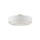 Livex Lighting Meridian 47155-91 4-Lumières 160W Nickel brossé Plafonnier Semi Encastré