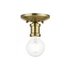 Livex Lighting Lansdale 47160-01 1-Lumière 40W Laiton antique Plafonnier