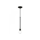 Livex Lighting 47161-04 Lansdale 1-Lumière 60W Noir avec accents en nickel brossé Suspendu