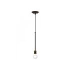 Livex Lighting 47161-07 Lansdale 1-Lumière 60W Bronze avec accents en laiton antique Suspendu