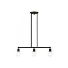 Livex Lighting 47163-04 Lansdale 3-lumières 180W Noir avec accents en nickel brossé Lustre