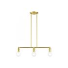 Livex Lighting 47163-12 Lansdale 3-lumières 180W Laiton satiné Lustre