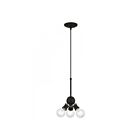 Livex Lighting 47164-04 Lansdale 3-Lumières 180W Noir avec accents en nickel brossé Suspendu