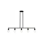 Livex Lighting 47165-04 Lansdale 5-lumières 300W Noir avec accents en nickel brossé Lustre