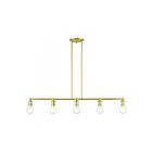 Livex Lighting 47165-12 Lansdale 5-lumières 300W Laiton satiné Lustre
