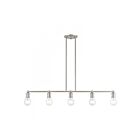 Livex Lighting 47165-91 Lansdale 5-lumières 300W Nickel brossé Lustre