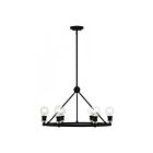 Livex Lighting 47166-04 Lansdale 6-lumières 360W Noir avec accents en nickel brossé Lustre
