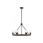 Livex Lighting 47166-07 Lansdale 6-lumières 360W Bronze avec accents en laiton antique Lustre