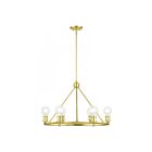 Livex Lighting 47166-12 Lansdale 6-lumières 360W Laiton satiné Lustre