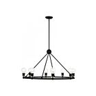 Livex Lighting 47168-04 Lansdale 8-lumières 480W Noir avec accents en nickel brossé Lustre