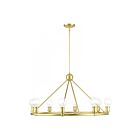 Livex Lighting 47168-12 Lansdale 8-lumières 480W Laiton satiné Lustre