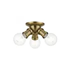 Livex Lighting Lansdale 47169-01 3-Lumières 120W Laiton antique Plafonnier