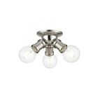 Livex Lighting Lansdale 47169-91 3-Lumières 120W Nickel brossé Plafonnier