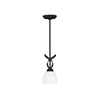 Livex Lighting 4750-04 Brookside 1-Lumière 100W Noir Suspendu
