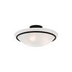 Livex Lighting Newburgh 4824-04 3-Lumières 225W Noir Plafonnier Semi Encastré