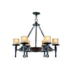 Livex Lighting 4868-67 May 6-lumières 360W Bronze ancien appliqué à la main Lustre