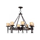 Livex Lighting 4869-67 May 8-lumières 480W Bronze ancien appliqué à la main Lustre